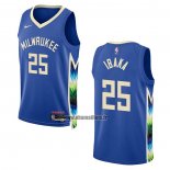 Maillot Milwaukee Bucks Serge Ibaka NO 25 Ville 2022-23 Bleu