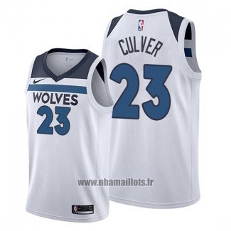 Maillot Minnesota Timberwolves Jarrett Culver No 23 Association 2019-20 Blanc