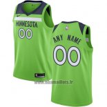 Maillot Minnesota Timberwolves Personnalise 2017-18 Vert