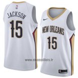 Maillot New Orleans Pelicans Frank Jackson No 15 Association 2018 Blanc