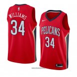 Maillot New Orleans Pelicans Kenrich Williams No 34 Statement 2018 Rouge
