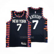 Maillot New York Knicks Carmelo Anthony NO 7 Ville Edition 2019-20 Bleu