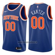 Maillot New York Knicks Enes Kanter No 00 Icon 2017-18 Bleu