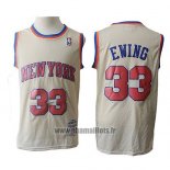 Maillot New York Knicks Patrick Ewing No 33 Retro Crema