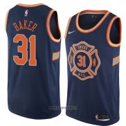 Maillot New York Knicks Ron Baker No 31 Ville 2018 Bleu