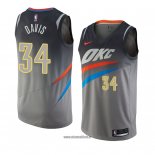 Maillot Oklahoma City Thunder Tyler Davis No 34 Ville 2018 Gris