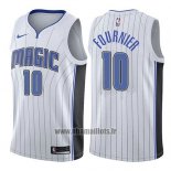 Maillot Orlando Magic Evan Fournier No 10 Association 2017-18 Blanc