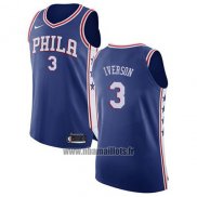 Maillot Philadelphia 76ers Allen Iverson No 3 Icon 2017-18 Bleu