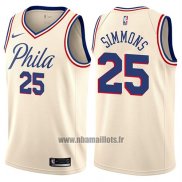 Maillot Philadelphia 76ers Ben Simmons No 25 Ville Crema