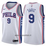 Maillot Philadelphia 76ers Dario Saric No 9 Swingman Association 2017-18 Blanc