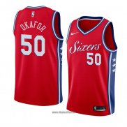 Maillot Philadelphia 76ers Emeka Okafor No 50 Statement 2018 Rouge