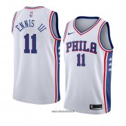 Maillot Philadelphia 76ers James Ennis Iii No 11 Association 2018 Blanc