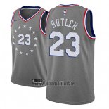 Maillot Philadelphia 76ers Jimmy Butler No 23 Ville 2018-19 Gris