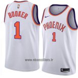 Maillot Phoenix Suns Devin Booker No 1 Hardwood Classic 2018 Blanc