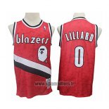 Maillot Portland Trail Blazers Damian Lillard No 0 Mitchell & Ness 2018-19 Rouge