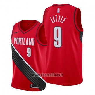 Maillot Portland Trail Blazers Nassir Little No 9 Statement Edition Rouge Noir