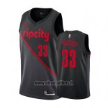 Maillot Portland Trail Blazers Zach Collins No 33 Ville 2019 Noir