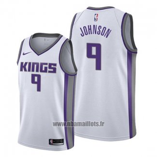 Maillot Sacramento Kings B.j. Johnson No 9 Association Blanc