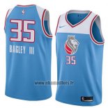 Maillot Sacramento Kings Bagley Iii No 35 Ville 2017-18 Bleu