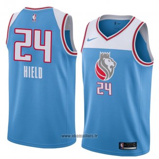 Maillot Sacramento Kings Buddy Hield No 24 Ville 2018 Bleu