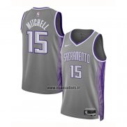 Maillot Sacramento Kings Davion Mitchell NO 15 Ville 2022-23 Gris