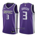Maillot Sacramento Kings Joe Johnson No 3 Icon 2017-18 Volet