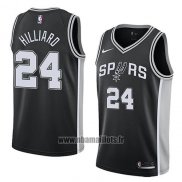 Maillot San Antonio Spurs Darrun Hilliard No 24 Icon 2018 Noir