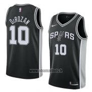 Maillot San Antonio Spurs Demar Derozan No 10 Icon 2017-18 Noir