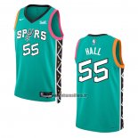Maillot San Antonio Spurs Jordan Hall NO 55 Ville 2022-23 Vert