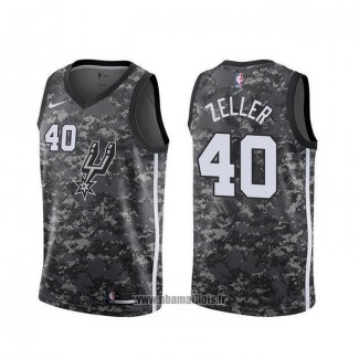 Maillot San Antonio Spurs Tyler Zeller NO 40 Ville Camuflaje