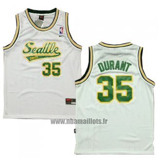 Maillot Seattle Supersonics Kevin Durant No 35 Historic Blanc2