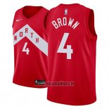 Maillot Tornto Raptors Lorenzo Brown No 4 Earned 2018-19 Rouge