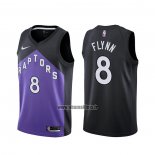 Maillot Tornto Raptors Malachi Flynn No 8 Earned 2020-21 Noir Volet