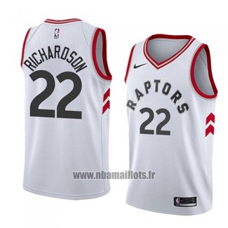 Maillot Tornto Raptors Malachi Richardson No 22 Association 2017-18 Blanc