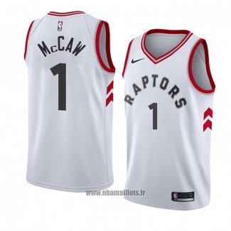 Maillot Tornto Raptors Patrick Mccaw No 1 Association 2018 Blanc