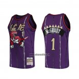 Maillot Tornto Raptors Tracy McGrady No 1 Mitchell & Ness 1998-99 Volet