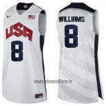 Maillot USA 2012 Deron Williams No 8 Blanc