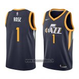 Maillot Utah Jazz Derrick Rose No 1 Icon 2018 Bleu