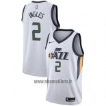 Maillot Utah Jazz Joe Ingles No 2 Association 2017-18 Blanc