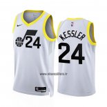 Maillot Utah Jazz Walker Kessler NO 24 Association 2022-23 Blanc