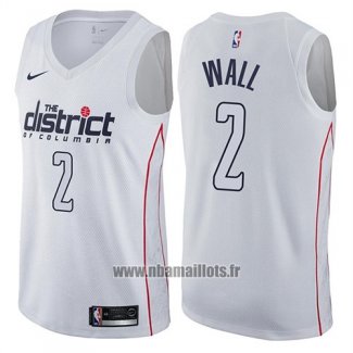 Maillot Washington Wizards John Wall No 2 Ville Blanc