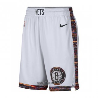 Short Brooklyn Nets Ville Edition Blanc