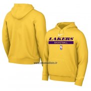 Veste a Capuche Los Angeles Lakers Practice Performance 2022-23 Jaune