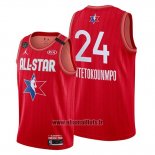 Maillot All Star 2020 Milwaukee Bucks Giannis Antetokounmpo No 24 Rouge