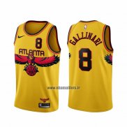 Maillot Atlanta Hawks Danilo Gallinari NO 8 Ville 2021-22 Jaune