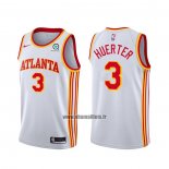 Maillot Atlanta Hawks Kevin Huerter No 3 Association 2020-21 Blanc