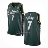 Maillot Boston Celtics Jaylen Brown NO 7 Ville 2022-23 Vert