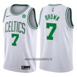 Maillot Boston Celtics Jaylen Brown No 7 2017-18 Blanc