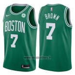 Maillot Boston Celtics Jaylen Brown No 7 2017-18 Vert