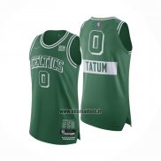 Maillot Boston Celtics Jayson Tatum NO 0 Ville Authentique Vert